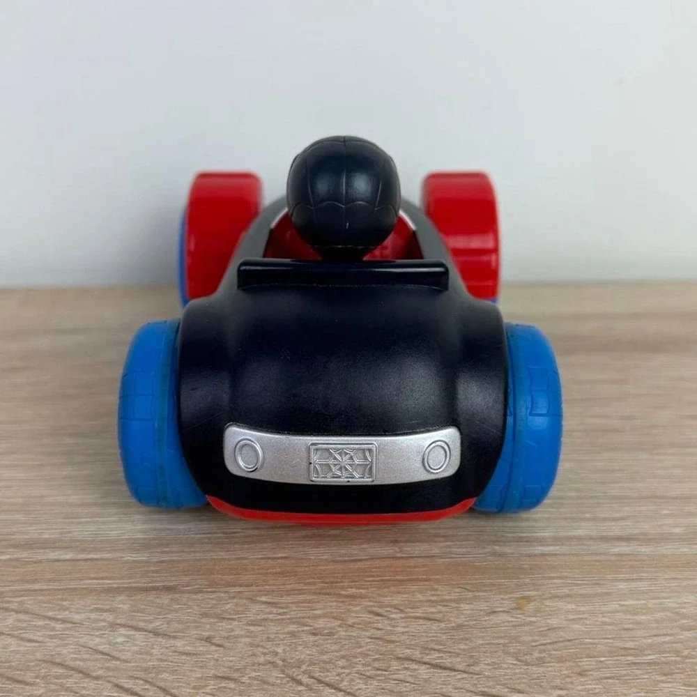 Marvel Spider-Man Miles Morales Toy Car Red Blue Wheels White Eyes Vehicle